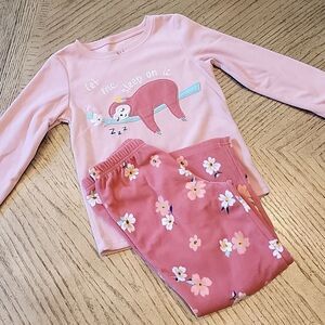 Girls cozy pj set size 6 Carters